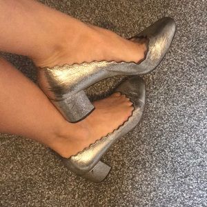 Chloe Lauren Metallic Leather Black Heel